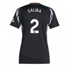 Arsenal William Saliba #2 Bortedrakt Kvinner 2024-25 Kortermet